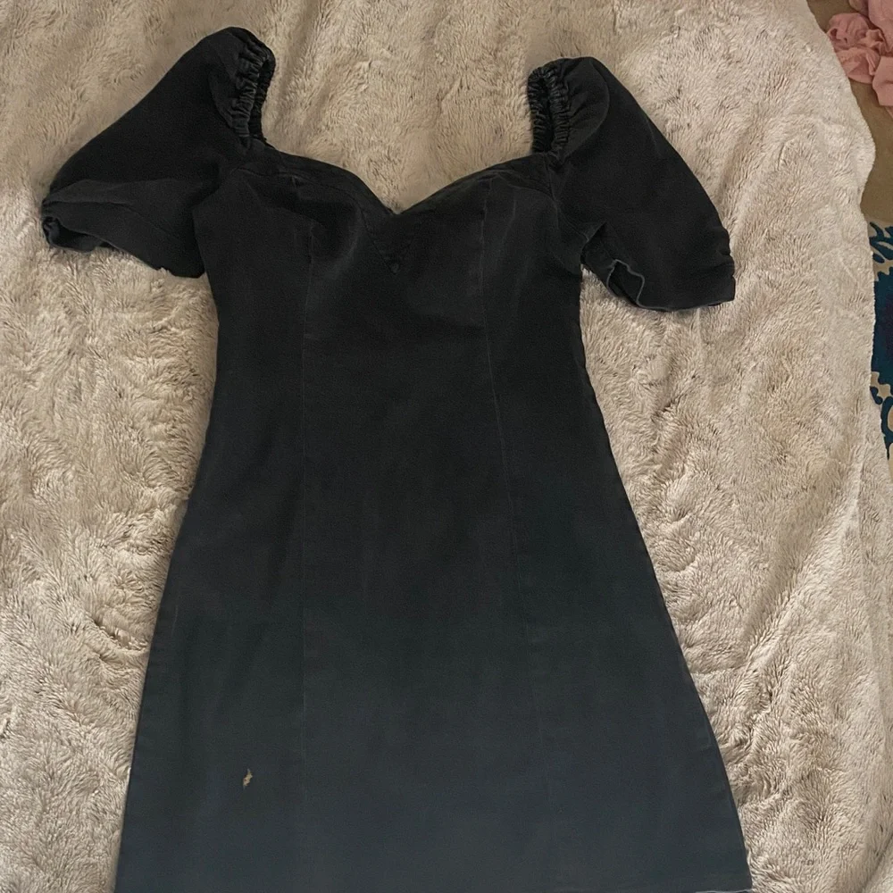 Urban Outfitters Black Puff Sleeve Mini Dress - Picture 5 of 7